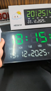 Jam Digital Besar Angka LED Besar Jam Gudang Cocok Di Rumah Kantor dan Di Meja Tanggal Suhu & Alarm 3x