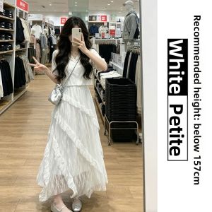 YAYANGREN | White Lace High Waist A-Line Skirt