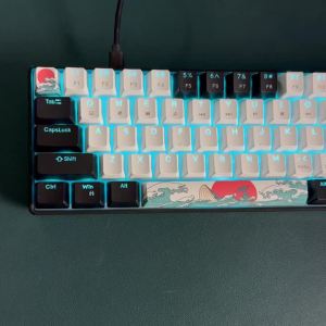 HXSJ | Mechanical Gaming Keyboard 68 Keys Gaming Keyboard With Blue/Switches Detachable Type-C Cable Mini Keyboard With Blue Light