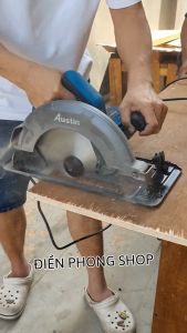 Máy cắt gỗ máy cưa gỗ cầm tay AUSTIN AT-5908 công suất lớn 1800w tặng kèm lưỡi cưa 235mm tốc độ 4100v/p