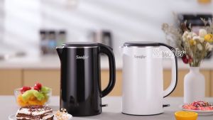 Sonifer Electric Kettle 304 Seamless liner Electric Kettle 1.8L / 1500W Water Kettle Fast boiling Double Layer Anti-scalding Auto Shut-Off & Boil Dry Protection Cordless Base & LED Indicator