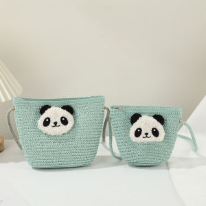 JIFANPAUL | Summer Beach Straw Bag Women Mini Cute Phone Crossbody Bag