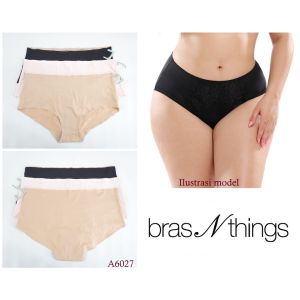 Celana Dalam Wanita Seamless BRAS N THINGS Model Midi Big Size Panty Underwear / Pakaian Dalam A6027