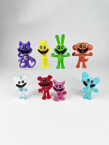 Bandai | 8 Chiếc Anime Cười Catnaped Catnat PVC Mẫu Đồ Chơi Búp Bê Để Bàn Trang Trí Trò Chơi Nhân Vật Cho Trẻ Em Quà Tặng Sinh Nhật