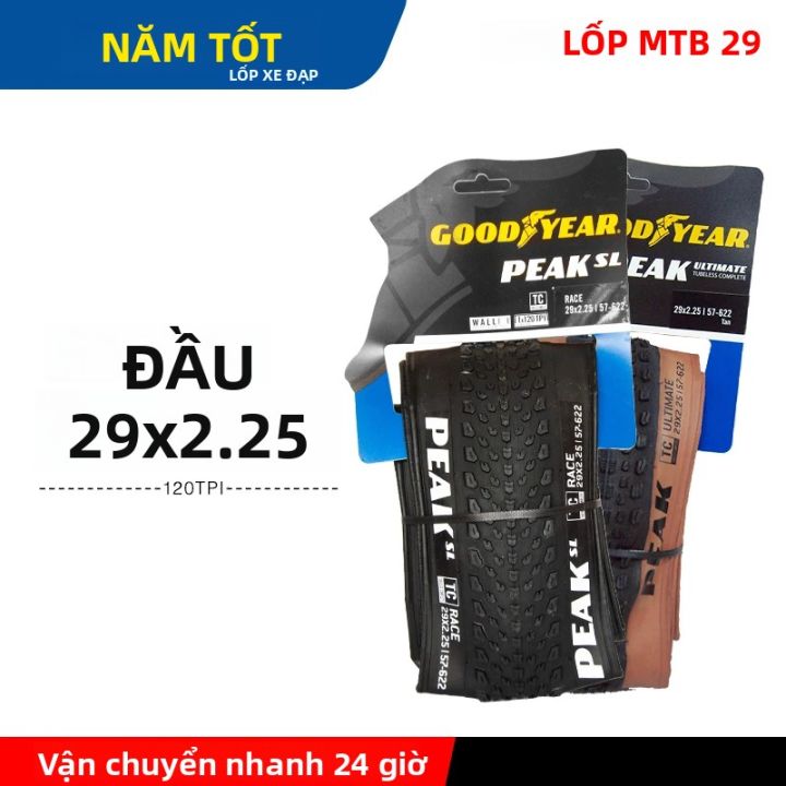 Lốp Xe Đạp Leo Núi Goodyear Peak SL 29 MTB 29x2.25 Gấp Gọn 120TPI Không ...