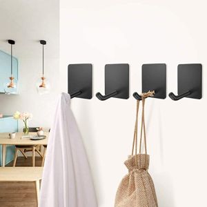 TaffHOME 1PCS Gantungan Dinding Stiker Tempel 3M Pakaian Topi Payung Handuk Hook Hanger Stainless Steel Z12 - 7RHZDUBK