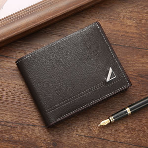 Mens Short Soft Texture WalletPractical and Daily Purse Accessory Perfect Gift for Fathers Day Business and Casual Daily Use