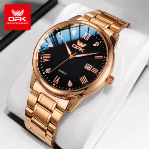 OPK Watch For Men Waterproof Original Fashion Business Mens Wristwatch With Box Stainless Steel Quartz Mens Casual Watch