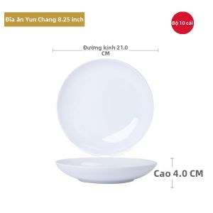 Dĩa Sứ Dưới Men Bóng Dạng Phẳng/Hồ