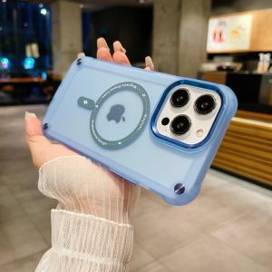 HOCE Matte Clear Magnetic Phone Cases For iPhone 15 14 13 12 11 Pro Max 14 15 Plus Hybrid Silicone Hard Armor Case Shockproof Cover