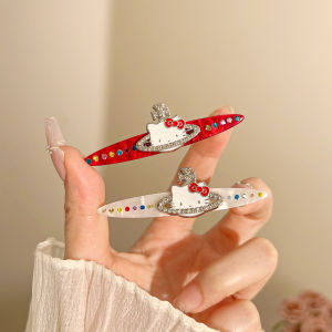 Cat Shaped Rhinestone Hair Clips Womens New 2025 High End Side Bangs Duckbill Hair Accessories Hair Decorations Side Clips