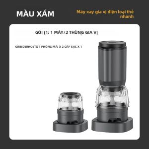Bộ Máy Xay Tiêu Điện Có Thể Sạc Lại - Điều Chỉnh Độ Thô Tự Động Hoạt Động Bằng Một Tay Máy Xay Muối Và Tiêu