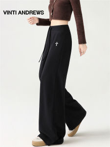 Slim Wide Leg Pants Drape Casual Spring Autumn