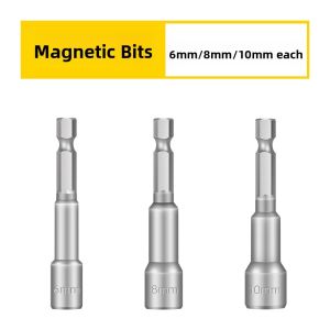 LECAN | Electric Wrench Tool Set with Socket Head Full Set of Bits Hex Key Extended Wind Gun Drill Screw Socket Adapter