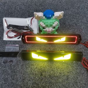 Devil Eye Car LED Illuminated Grille Emblem Light Truck 24V Modified Devil Eye Decorative Light Universal Atmosphere Light