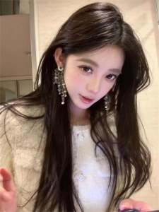 Zoozmini Long Tassel Earrings Womens Fashion Exaggerated Drop Earrings Metal Sequins Lightweight Luxury Feelings Ear Jewelry