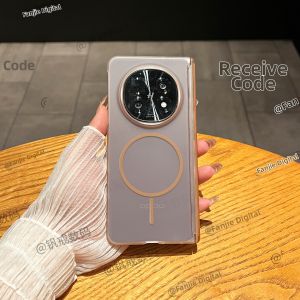 Ultra-thin Magnetic Attraction Phone Case Semi-transparent Frosted Protective Cover for Find N6/N5 Foldable Screen