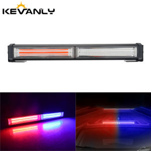 KEVANLY | 9-80V Led Work Light Vehicle Warning LED Strobe Light Bar Traffic Emergency Flashing Dual Color COB Light Bars For 4x4 Trucks