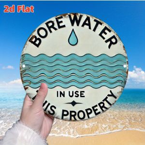 CIFbuy | Vintage Round Metal Sign 2D Flat-Printed Rustic Wall Decor for Indoor Outdoor Garden Garage