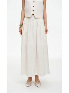 Slim A-line Midi Skirt Flared