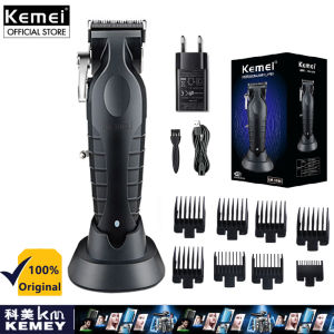 Kemei KM-2296 Professional Hair Clipper For Men Adjustable Cordless Rechargeable Hair Clipper Oil Head Clipper Hair Carving Bald Head Haircut Machine