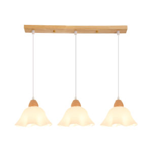 DGY | Modern Rustic Wooden Japanese Flower 3-Light Chandelier