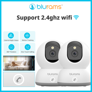 2PCS Blurams 2K Camera with Phone App 5G/2.4GHz WiFi Indoor Security Baby Camera 360° Pan & Tilt 2-Way Audio Night Vision