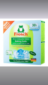 Frosch All-in-One Baking Soda Dishwasher Tablets – Powerful Eco-Friendly Cleaning 30 Tablets (540g) | Gentle Rinse & Water-Stain-Free Finish