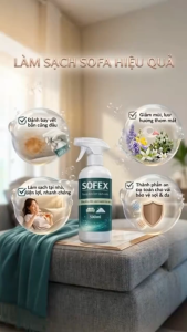 Dung Dịch Xịt Vệ Sinh Sofa Thảm Nội Thất Ô Tô SOFEX 650ml Làm Sạch Ghế Thảm Nệm Nhanh Chóng