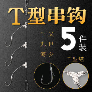 T-Shaped Anti-Tangle Fishing Hook Set for Carp And Grassfish Spinning Rod Sea Fishing Line Group Travel Storage Organizer