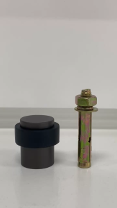Door Stopper / Bumper / Stainless Steel & Rubber / 60kg (load capacity) / Dark Umber - KAWAJUN -