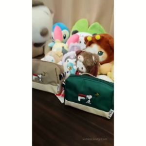 Fila x Snoopy Nylon Embroidered Pouch | Casual Chic Coin Purse | Multi-Pocket Travel Organizer