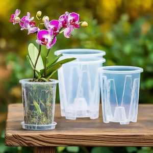WEVOLA | Butterfly Orchid Special Plastic Transparent Thickened Resin Breathable Root-Protecting Pot