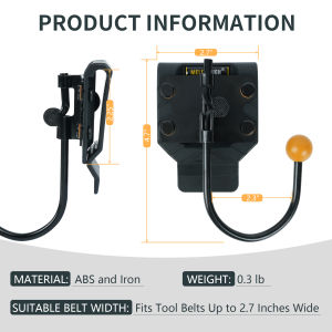 MELOTOUGH Tool Belt HookTool HolsterDrill Belt HolderCordless Drill Holster Single (Black)