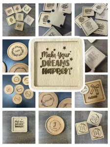 [SG]IMP House Customised Wood Cup Coasters Teachers Day Gift Farewell Gift Christmas Gift