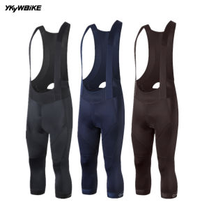 YKYWBIKE Men 3/4Cycling Bib Shorts Mountain Bike Shorts High End Outdoor Breathable Bike Tight Pants