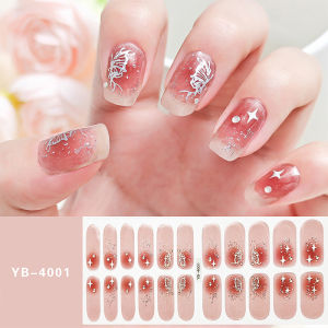 DIY Full Cover Nail Stickers Fashion Nail Decoration Glitter Self Adhesive Manicure Designer Nail Art Stickers Long-Lasting