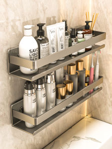 No Drilling Bathroom Shelf Toilet Bath Gel Set Kitchen Tools Small Set Bathroom Organizer Rack Shower Caddy Storage Shelf