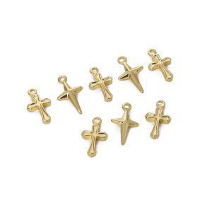 10ชิ้น14K จี้ห้อยเดี่ยวทำจากทองเหลืองชุบทองสำหรับทำต่างหูแบบ DIY เครื่องประดับทำสร้อยคอมือ