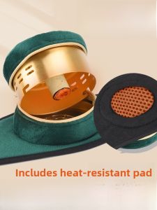 Portable Hollow Carved Moxibustion Box Personal Moxibustion Home Health Care Massage Equipment round Shape Eucalyptus Wood