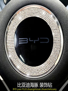 BYD Dolphin Car Decorative Diamond Yuan plus Steering Wheel Interior Bright Crystal Car Stickers Restoration Dedicated