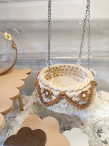 Hamster Djungarian Hamster Hanging Basket Sugar Glider Swing Parrot Swing Cradle Doll Hammock 13cm17cm22cm