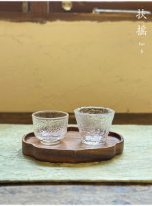 Furyao Handmade Hammer Patterned Crystal Glass Tea Cup High Aesthetic Value Gongfu Tea Set Drinking Tea Owner Cup Heat Resistant