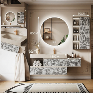 DIPURUI | Artistic Custom Bathroom Vanity with Integrated Sink