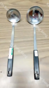 6cm Horse Brand Stainless Steel Ladle/7cm Buatan Malaysia Stainless Steel Ladle/Soup Ladle with Black Handle不锈钢勺/汤勺