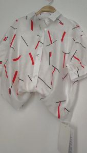 2023 เสื้อผ้ากันแดดอินเทรนด์สไตล์เกาหลีเสื้อเชิ้ตแขนสั้นพิมพ์ลายแมทช์ทั้งหมด