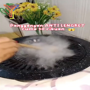 Piring panggang Barberque Grill Pan Alat Pemanggang BBQ Korea Grill Pan Yakiniku