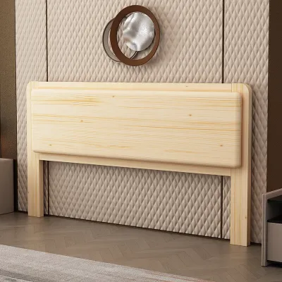 Modern Minimalist Walnut Wooden Bed Headboard Single Person Backrest Support Solid Wood Bed Frame DIY Assembly E0 Environmentally Friendly