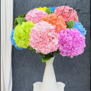 Cành Cẩm Tú Cầu Đại Có Lá dài 70cm Hoa Giả Để Bàn Decor Phòng Khách Hoa Lụa LyLy Decor