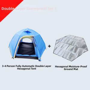 Mountaintop view | Outdoor Automatic Hexagonal Family Camping Tent Waterproof Reinforced